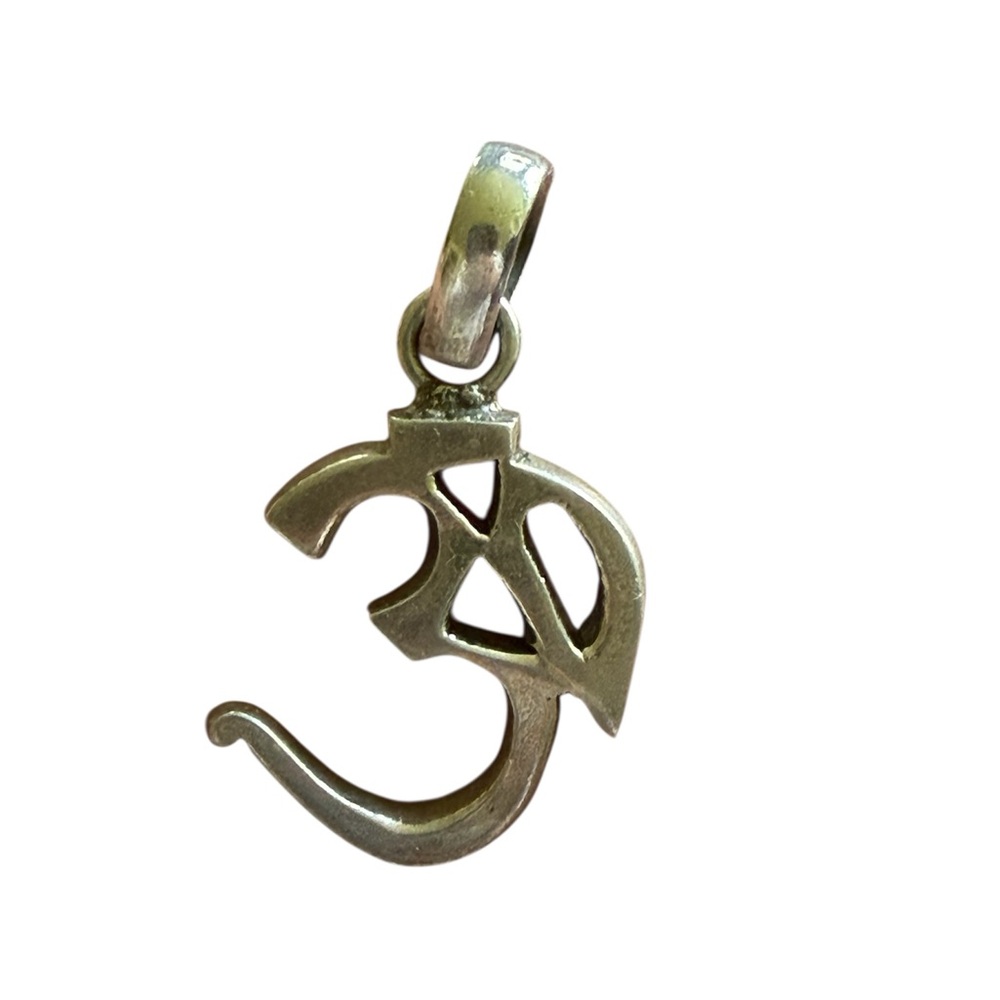 Om Symbol Pendant Sterling Silver Women’s Spiritual Jewelry